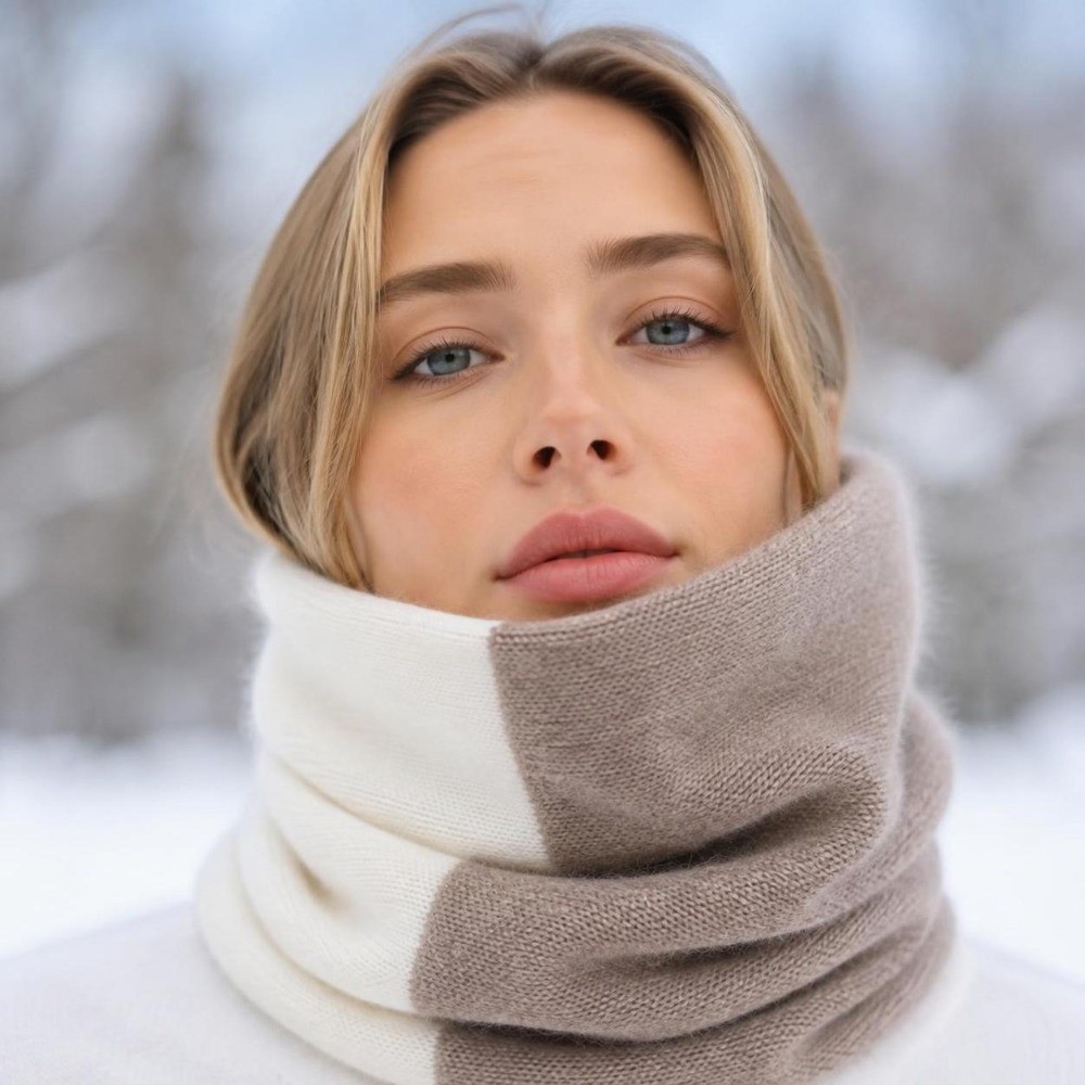 Infinity Scarf Knit - Soft Splicing Color Infinity Scarf Windproof