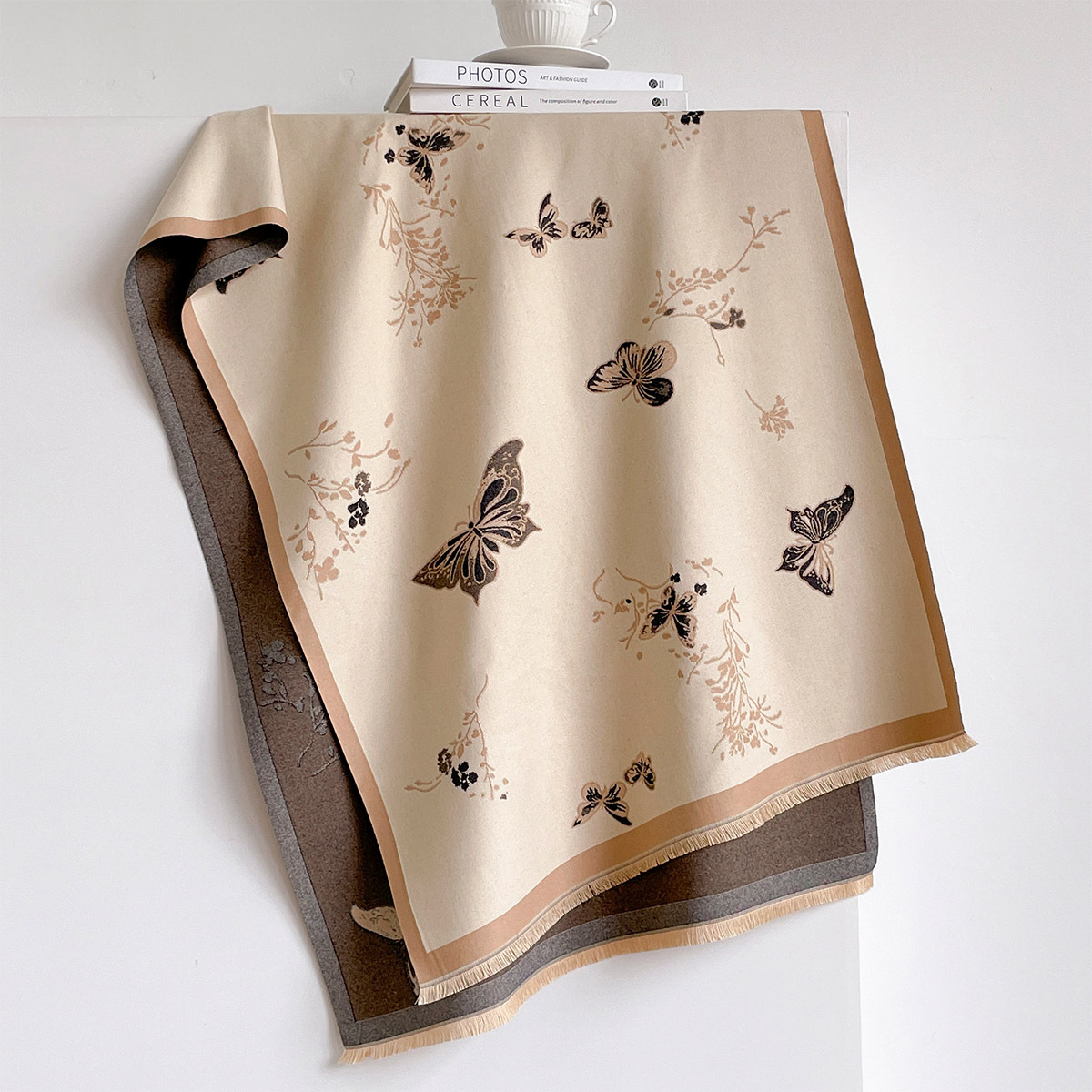 Women Imitation Cashmere Scarf - Woven Scarf Blanket ulasan dan harga