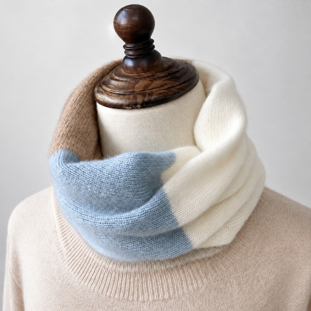 Soft Splicing Color Infinity S - Infinity Scarf Knit ulasan dan harga