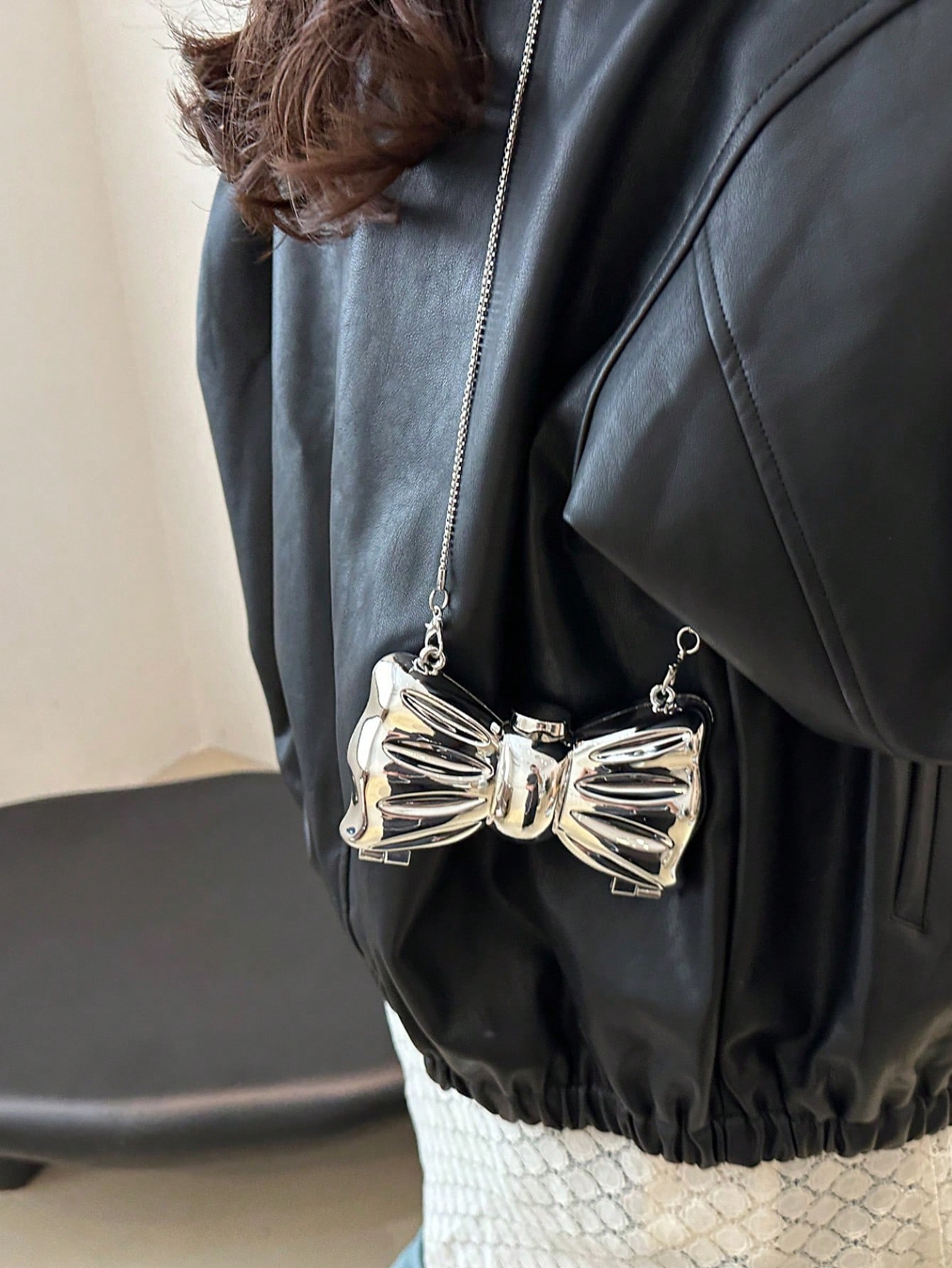 Mini Acrylic Electroplated Met - Tie Clip Silver ulasan dan harga