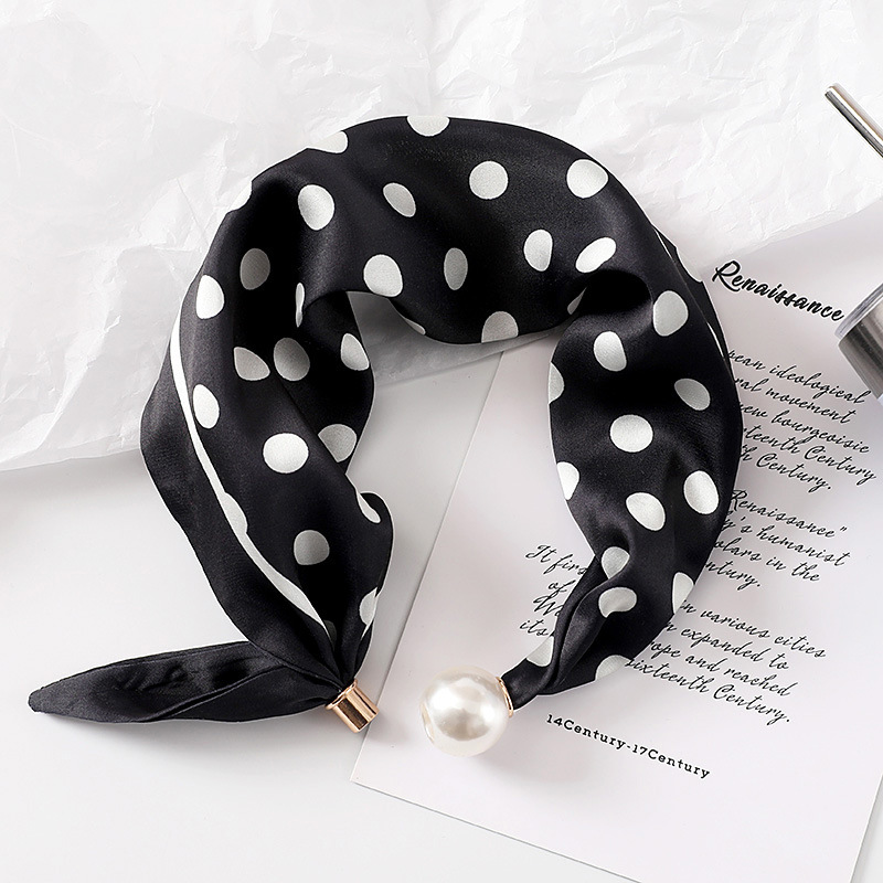 Women New Pearl Buckle Silk Sc - Face Scarf Mask ulasan dan harga