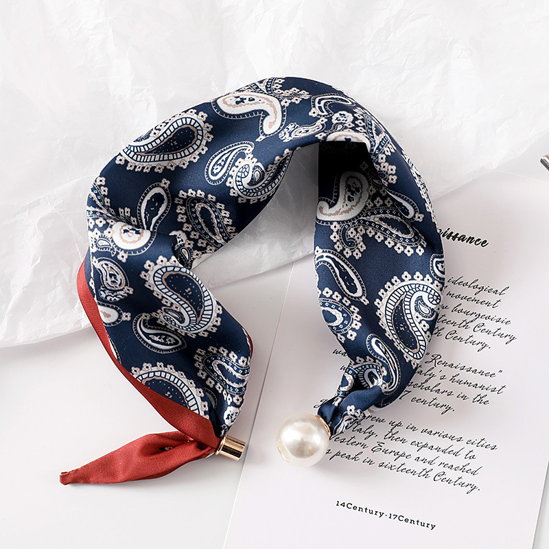 Women New Pearl Buckle Silk Sc - Face Scarf Mask ulasan dan harga