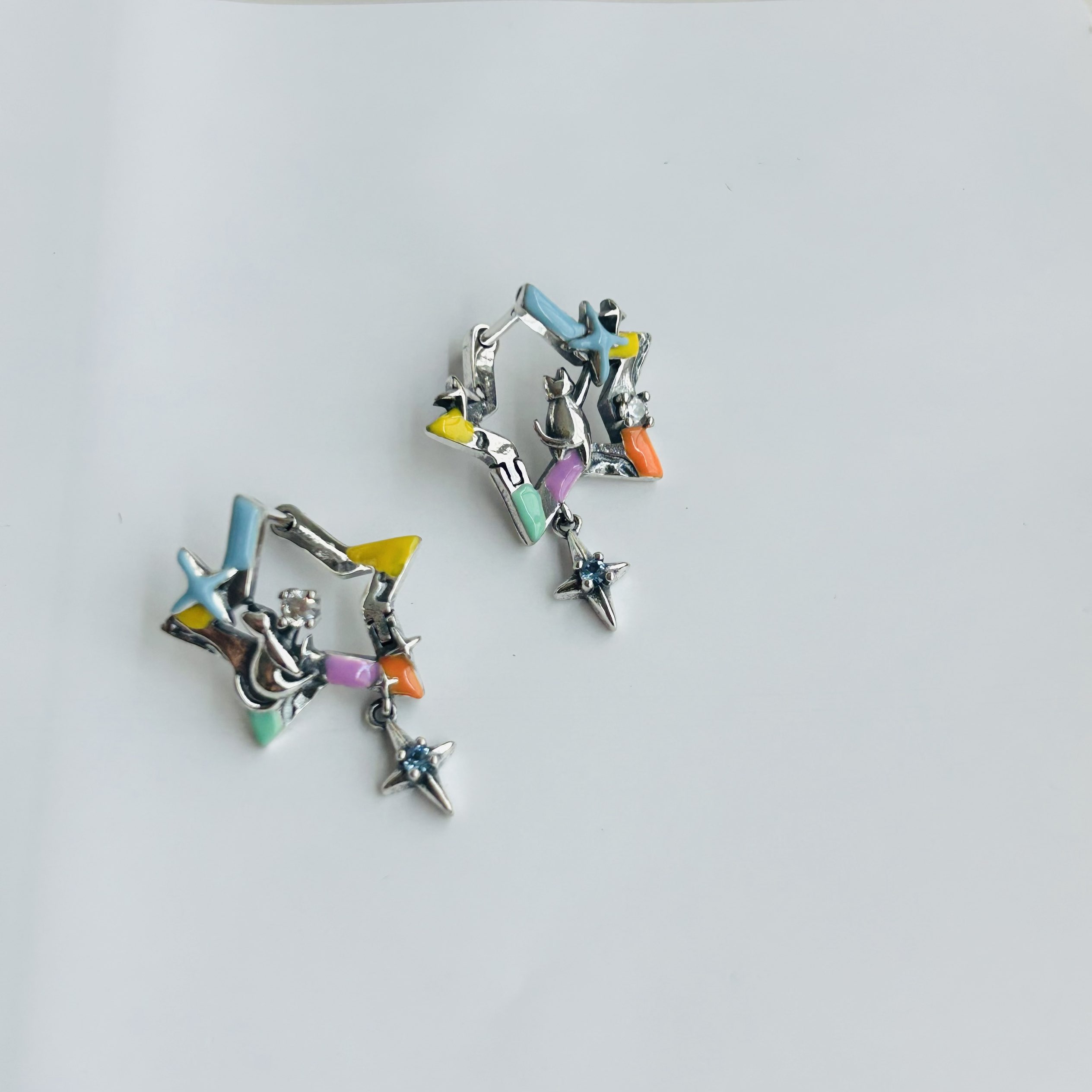 925 Silver Bow Flower Love Zir - Tie Clip Silver ulasan dan harga
