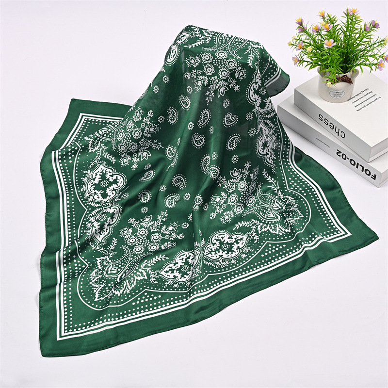 Syhood 70cm Square Satin Head  - Scarf Silk Square ulasan dan harga